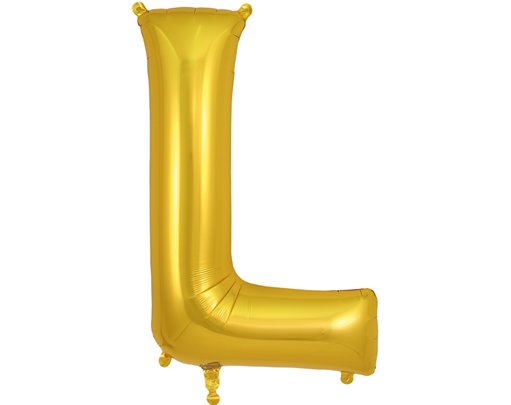 34in LETTER L GOLD JUMBO FOIL BALLOON