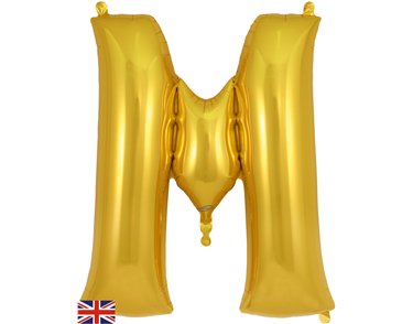 34in LETTER M GOLD JUMBO FOIL BALLOON