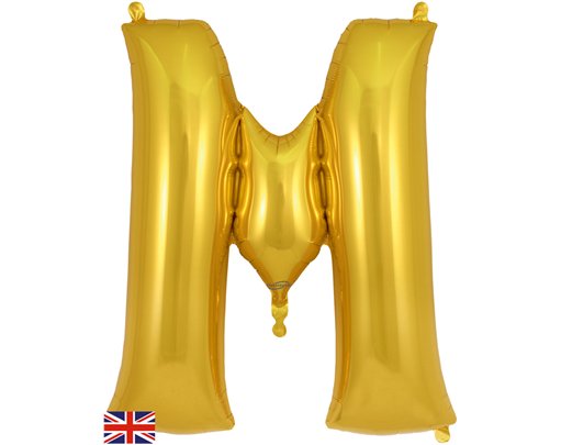 34in LETTER M GOLD JUMBO FOIL BALLOON