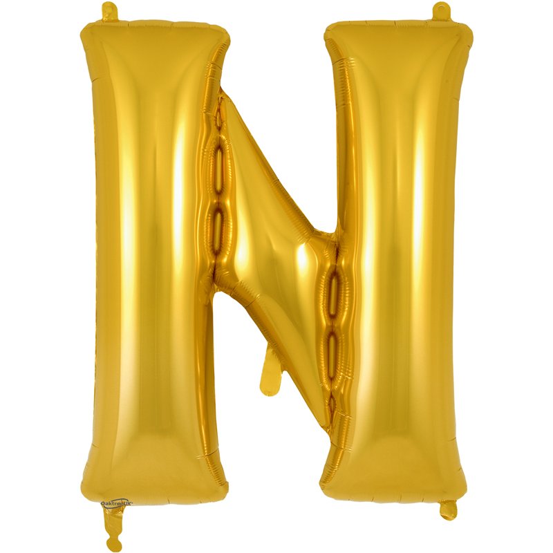 34in LETTER N GOLD JUMBO FOIL BALLOON