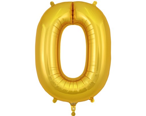 34in LETTER O GOLD JUMBO FOIL BALLOON