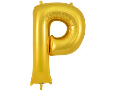 34in LETTER P GOLD JUMBO FOIL BALLOON