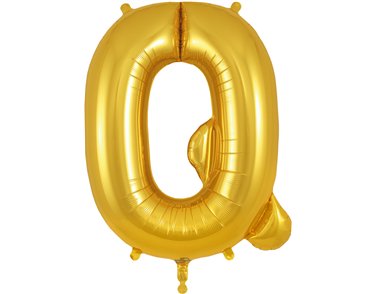 34in LETTER Q GOLD JUMBO FOIL BALLOON