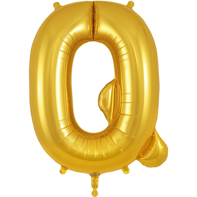 34in LETTER Q GOLD JUMBO FOIL BALLOON