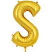 34in LETTER S GOLD JUMBO FOIL BALLOON