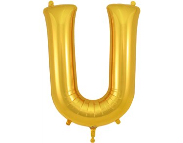 34in LETTER U GOLD JUMBO FOIL BALLOON