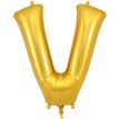 34in LETTER V GOLD JUMBO FOIL BALLOON