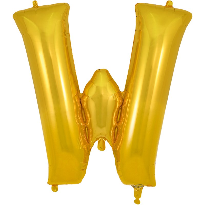 34in LETTER W GOLD JUMBO FOIL BALLOON