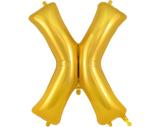34in LETTER X GOLD JUMBO FOIL BALLOON