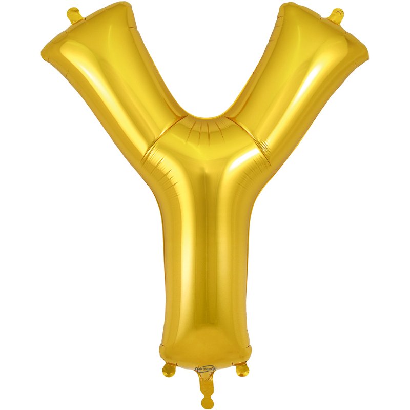 34in LETTER Y GOLD JUMBO FOIL BALLOON