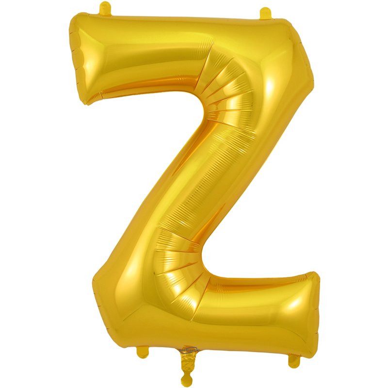 34in LETTER Z GOLD JUMBO FOIL BALLOON