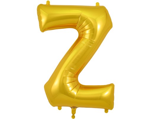 34in LETTER Z GOLD JUMBO FOIL BALLOON