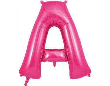 34in LETTER A PINK JUMBO FOIL BALLOON