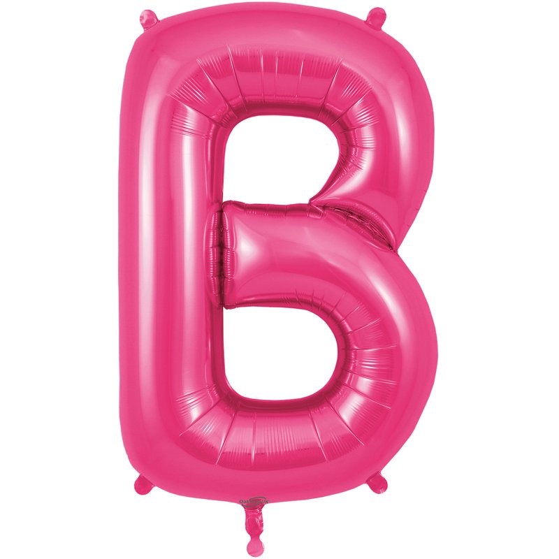 34in LETTER B PINK JUMBO FOIL BALLOON