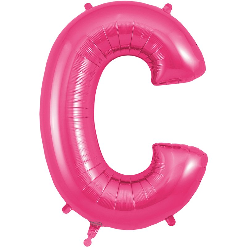 34in LETTER C PINK JUMBO FOIL BALLOON