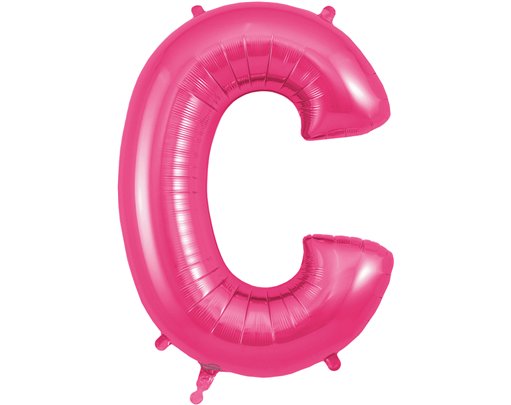 34in LETTER C PINK JUMBO FOIL BALLOON