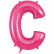 34in LETTER C PINK JUMBO FOIL BALLOON