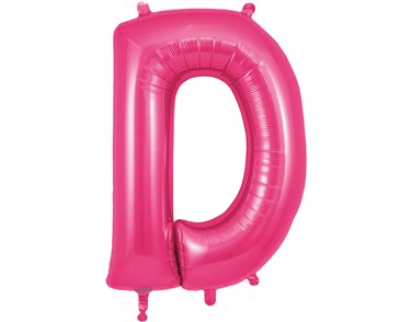 34in LETTER D PINK JUMBO FOIL BALLOON