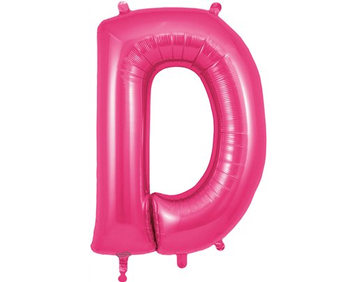34in LETTER D PINK JUMBO FOIL BALLOON