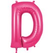 34in LETTER D PINK JUMBO FOIL BALLOON