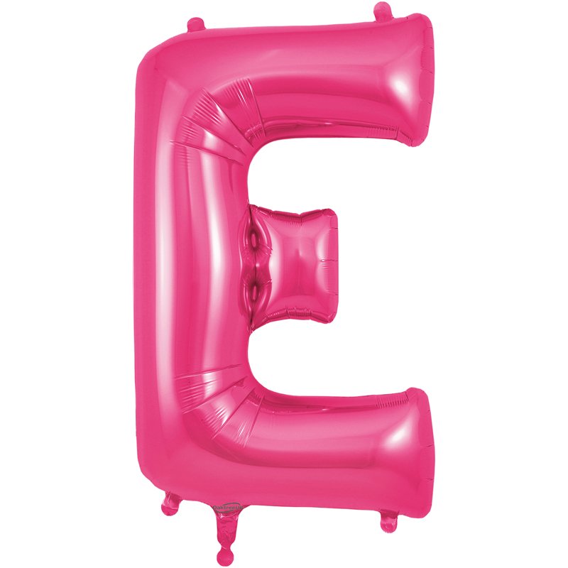 34in LETTER E PINK JUMBO FOIL BALLOON
