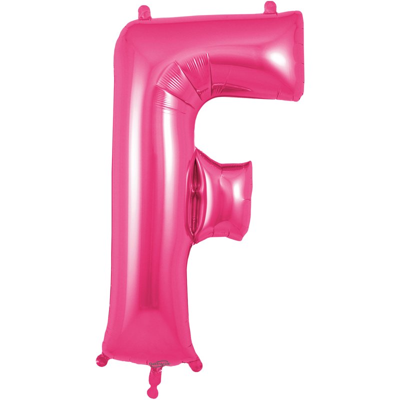 34in LETTER F PINK JUMBO FOIL BALLOON