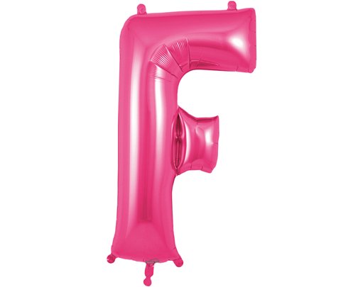 34in LETTER F PINK JUMBO FOIL BALLOON