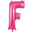 34in LETTER F PINK JUMBO FOIL BALLOON