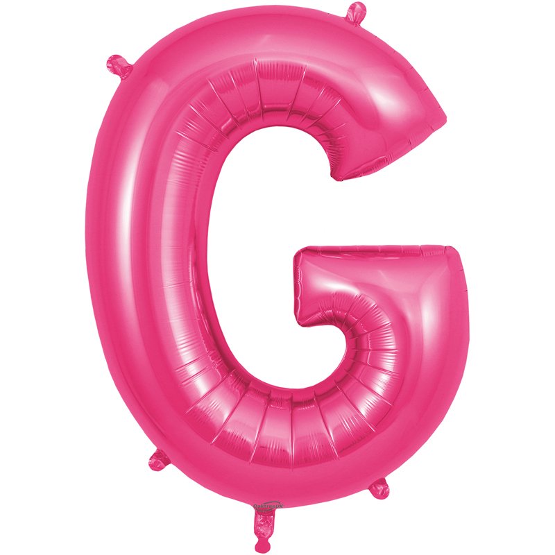 34in LETTER G PINK JUMBO FOIL BALLOON