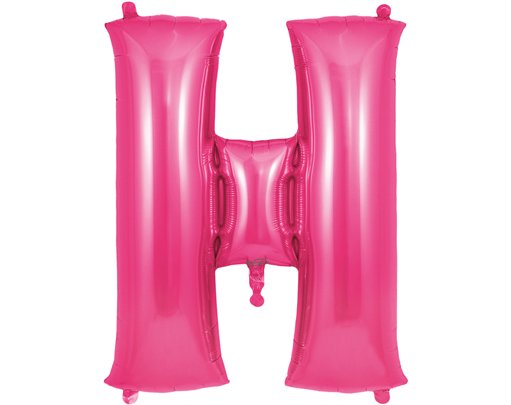 34in LETTER H PINK JUMBO FOIL BALLOON
