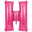 34in LETTER H PINK JUMBO FOIL BALLOON