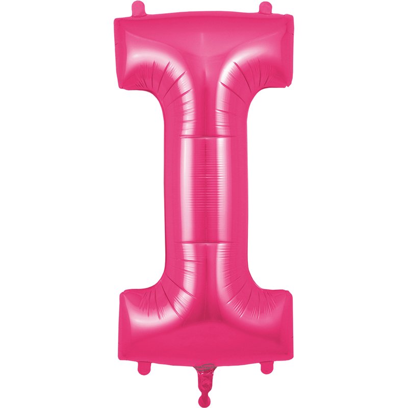 34in LETTER I PINK JUMBO FOIL BALLOON