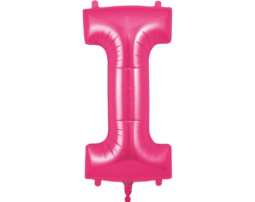34in LETTER I PINK JUMBO FOIL BALLOON