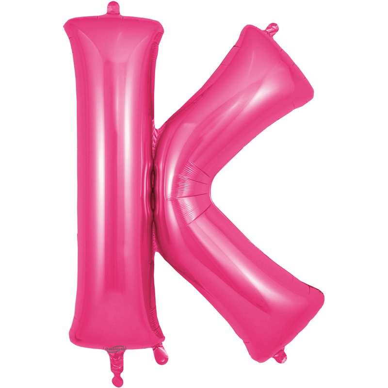 34in LETTER K PINK JUMBO FOIL BALLOON