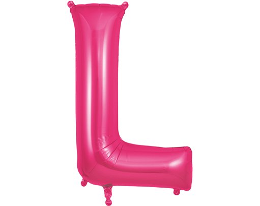 34in LETTER L PINK JUMBO FOIL BALLOON