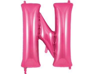 34in LETTER N PINK JUMBO FOIL BALLOON