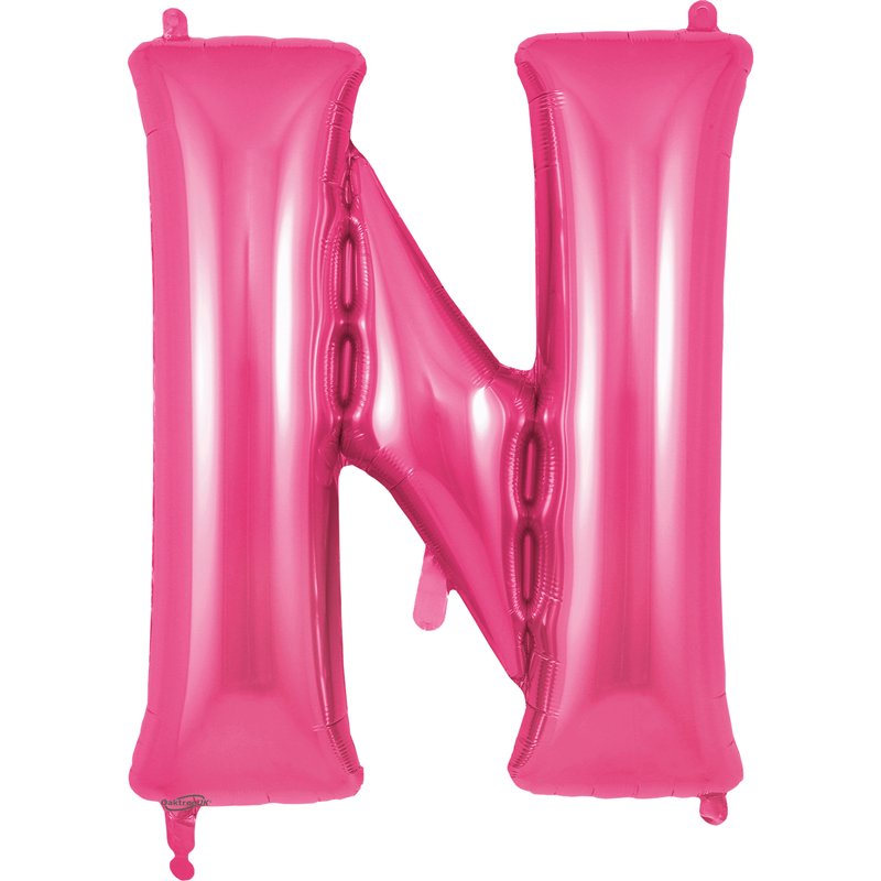 34in LETTER N PINK JUMBO FOIL BALLOON