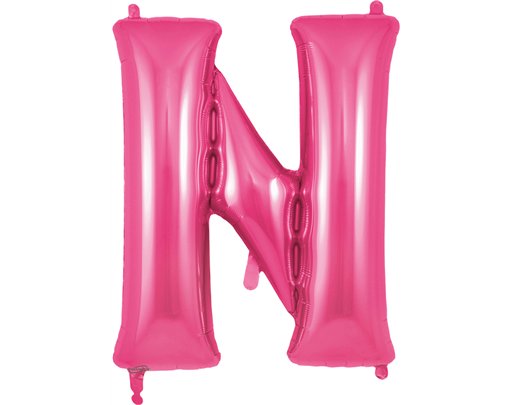 34in LETTER N PINK JUMBO FOIL BALLOON