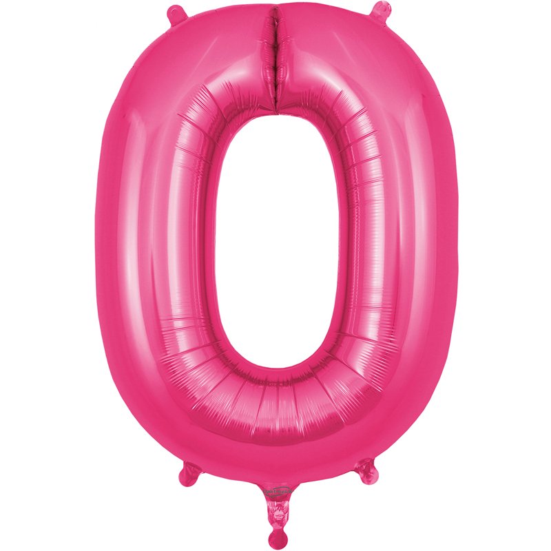 34in LETTER O PINK JUMBO FOIL BALLOON