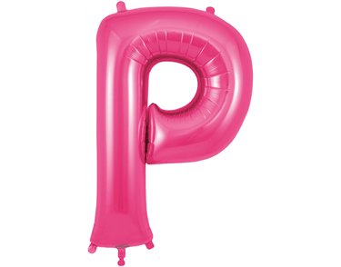 34in LETTER P PINK JUMBO FOIL BALLOON