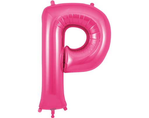 34in LETTER P PINK JUMBO FOIL BALLOON