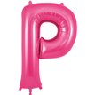 34in LETTER P PINK JUMBO FOIL BALLOON