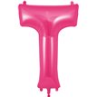 34in LETTER T PINK JUMBO FOIL BALLOON