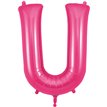 34in LETTER U PINK JUMBO FOIL BALLOON