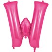 34in LETTER W PINK JUMBO FOIL BALLOON