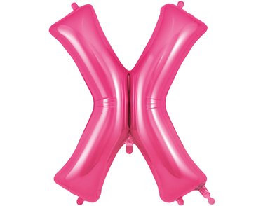 34in LETTER X PINK JUMBO FOIL BALLOON