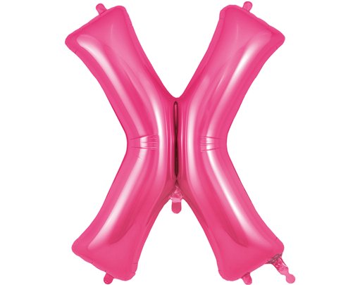 34in LETTER X PINK JUMBO FOIL BALLOON