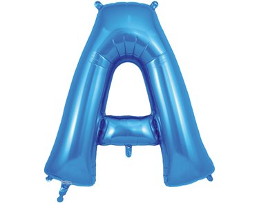 34in LETTER A BLUE JUMBO FOIL BALLOON