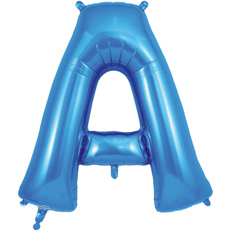 34in LETTER A BLUE JUMBO FOIL BALLOON