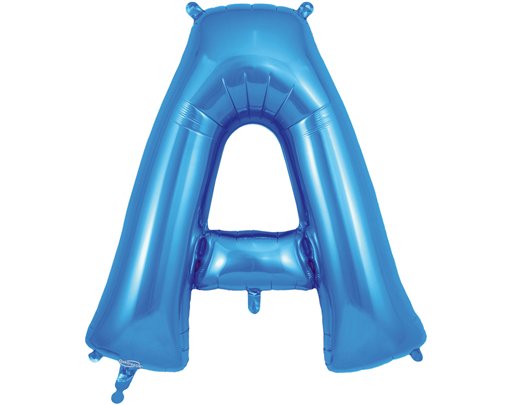34in LETTER A BLUE JUMBO FOIL BALLOON